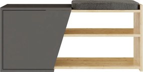 Fiona Oak és Anthracite cipősszekrény