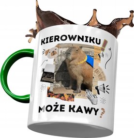 Zöld Kapibara Bögre Születésnap Névnap Ajándék Nyomtatott Fotóval