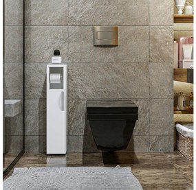 Szekrény WC-papír tartóval STAR 65x15 cm fehér