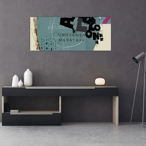 Kép - Repülő léggömb szivárvánnyal (120x50 cm)