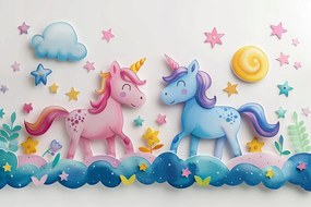 Vászonkép Canvas Mese Unikornis Ló Ég Álom 120x80