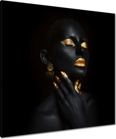 Vászonkép 80x80 Arannyal bevont arc