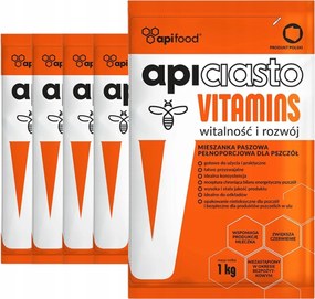 Sütemény méhek számára Apiciasto Vitamins 5 x 1kg
