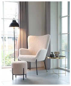 Glasgow fehér műszőrme füles fotel - House Nordic