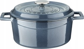 Ăntöttvas kerek fazĂ©k 24cm szĂŒrke majolika