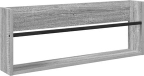 vidaXL Magazin állvány polcokkal Szürke Sonoma 80 x 12 x 30 cm Faanyag
