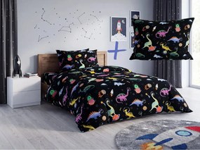 Gyermek mikroszálas ágynemű szett DINO SPACE színes + Párnahuzat 50 x 70 cm INGYEN