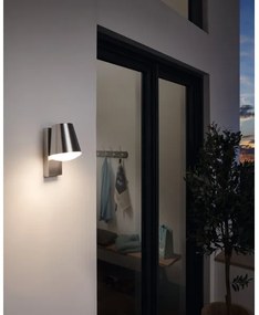 Eglo 97484 - LED Dimmelhető kültéri fali lámpa CALDIERO-C 1xE27/9W/230V matt króm