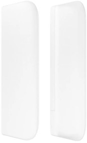 fehér műbőr szárnyas fejtámla 163x16x78/88 cm