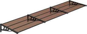 vidaXL fekete polikarbonát ajtóelőtető 358,5 x 90 cm