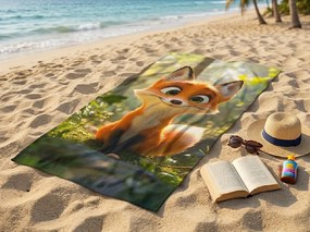 Gyorsan száradó strand fürdőlepedő VULPINA színes 70 x 140 cm, 100% mikroszál