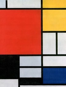 Piet Mondrian Absztrakt Poszter B2 50x70cm #377
