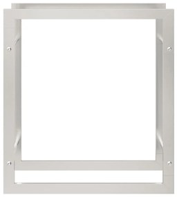 rozsdamentes acél tűzifatároló 80x28x86 cm