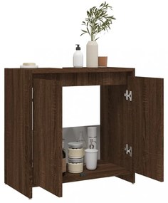 barna tölgyszínű szerelt fa fürdőszobaszekrény 60x33x61 cm