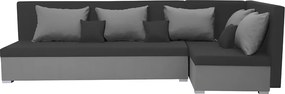 ARO Kinyitható sarokkanapé Sötétszürke/világosszürke