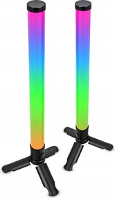 SZETT 2x LED RGBIC dimmelhető asztali lámpa LED/5W/5V fekete + távirányító