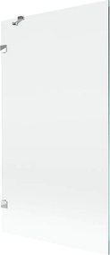 Mexen Lunar egyoldalas kádparaván 100 x 150 cm, átlátszó, króm - 897-100-000-01-00