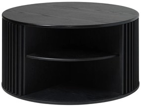 Fekete kerek dohányzóasztal ø 85 cm Siena – Unique Furniture