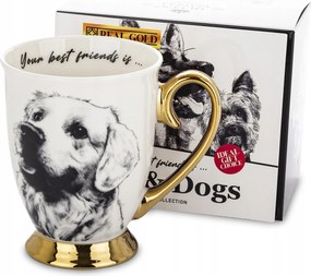 Porcelán Bögre Kávéhoz, 310 ML, Elegáns Mintával