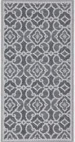 Szőnyeg Futószőnyeg Lapos Szövésű 80x150 cm Orient Szürke Erkély Terasz