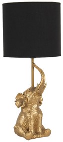 Arany asztali lámpa kis elefánt dekorral