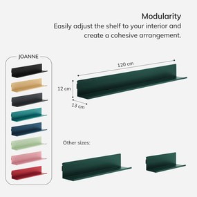 JOANNE fali polc 1200 mm, Modern: palackzöld