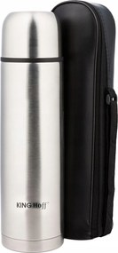 Italtartó termosz 500 ml Kinghoff acél termo bögre kulacs huzat