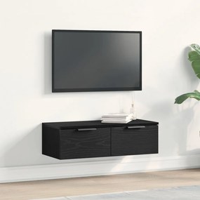 Fekete Tölgy Fali Szekrény 68x30x20 cm Műgyantából