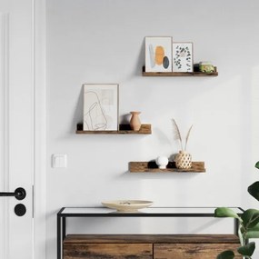 3 darabos SHELFY falipolc szett, barna