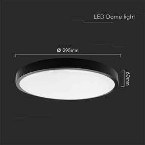 LED Fürdőszobai mennyezeti lámpa LED/36W/230V 4000K IP44 átm. 29,5 cm fekete