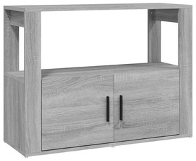 szürke sonoma színű szerelt fa tálalószekrény 80x30x60 cm