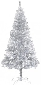 ezüstszínű PET műkarácsonyfa állvánnyal 120 cm