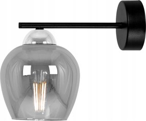 Kaja fali lámpa Nira fekete grafit 1xE27 IP20 minimalizmus