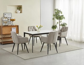 JORK360 VELVET bézs forgó étkezőszék