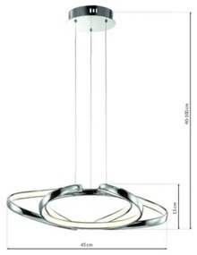 LED Csillár zsinóron COPERNICUS 1xLED/46W/230V
