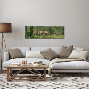 Kép - Camille Pissarro, Landscape at Les Pâtis, Pontoise, reprodukciók (órával) (90x30 cm)