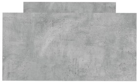 betonszürke egyszemélyes fa ágykeret 75 x 190 cm