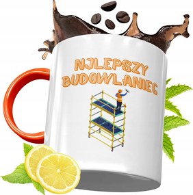 Narancssárga Bögre Építő Szakember Barkácsolónak, fényképes nyomattal