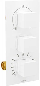 Mexen CUBE - 3 kimenetű, rejtett zuhanycsaptelep, fehér, 77503-20