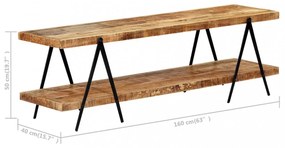 tömör mangófa TV-szekrény 160 x 40 x 50 cm