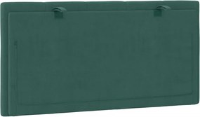 sötétzöld bársony fejtámla párna Hanko 100 cm