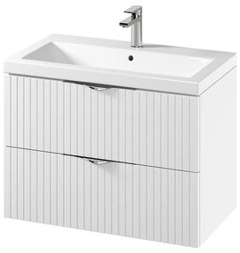 Cersanit S801-547 - TIRSO 80x45 cm falra szerelhető fürdőszobai szekrény mosdóval, fehér