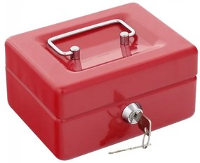 T02349 Traun1 pénzkazetta kulcsos zárral piros színben 85x150x130mm