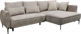 Sarokkanapé, szürkésbézs Taupe, jobbos, MURIEL ROH