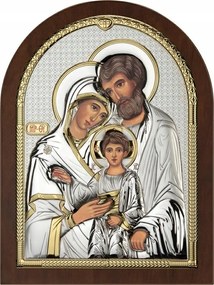 Vászonkép Szent Család 10 x 12 cm arany ezüst Esküvő Évforduló Gravírozás