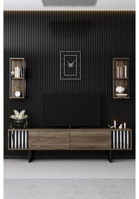 TV szekrény Chrome Line - Walnut, Black