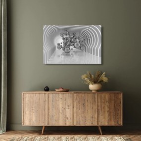Kép - Fekete-fehér buborékok (90x60 cm)
