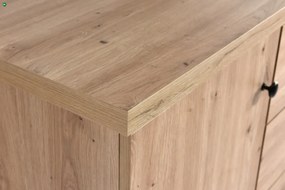 Komód 4 fiókkal és 2 ajtóval, artisan tölgy színben MODERNO C-4