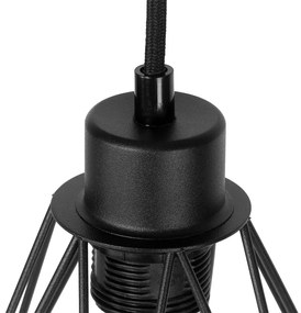 Rusztikus állólámpa fekete fával 2-lámpás - Chon