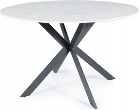 Kerek asztal fehér, márvány hatású 90 cm konyha étkező Derék